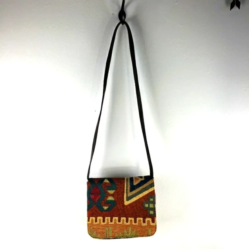Women's Vintage Arizona Geo Aztec Threaded Nine West.Crossbody - Picture 2 of 16